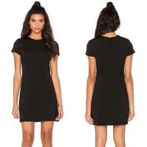 THEORY Black Jatinn K Oxford Knit Short Sleeve Sheath Dress Women's Size 00